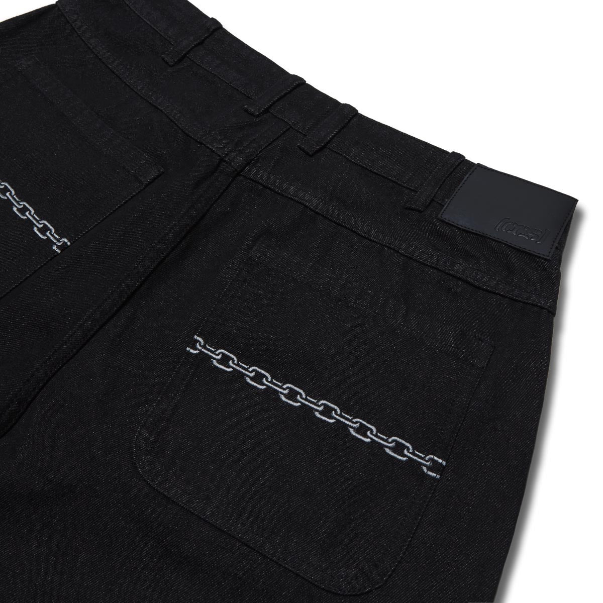 CCS Baggy Taper Denim Jeans - Chain Black image 7