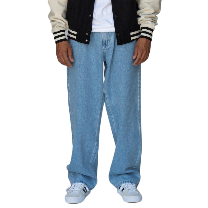 Welcome Immortal Loose Straight Denim Jeans - Washed Blue