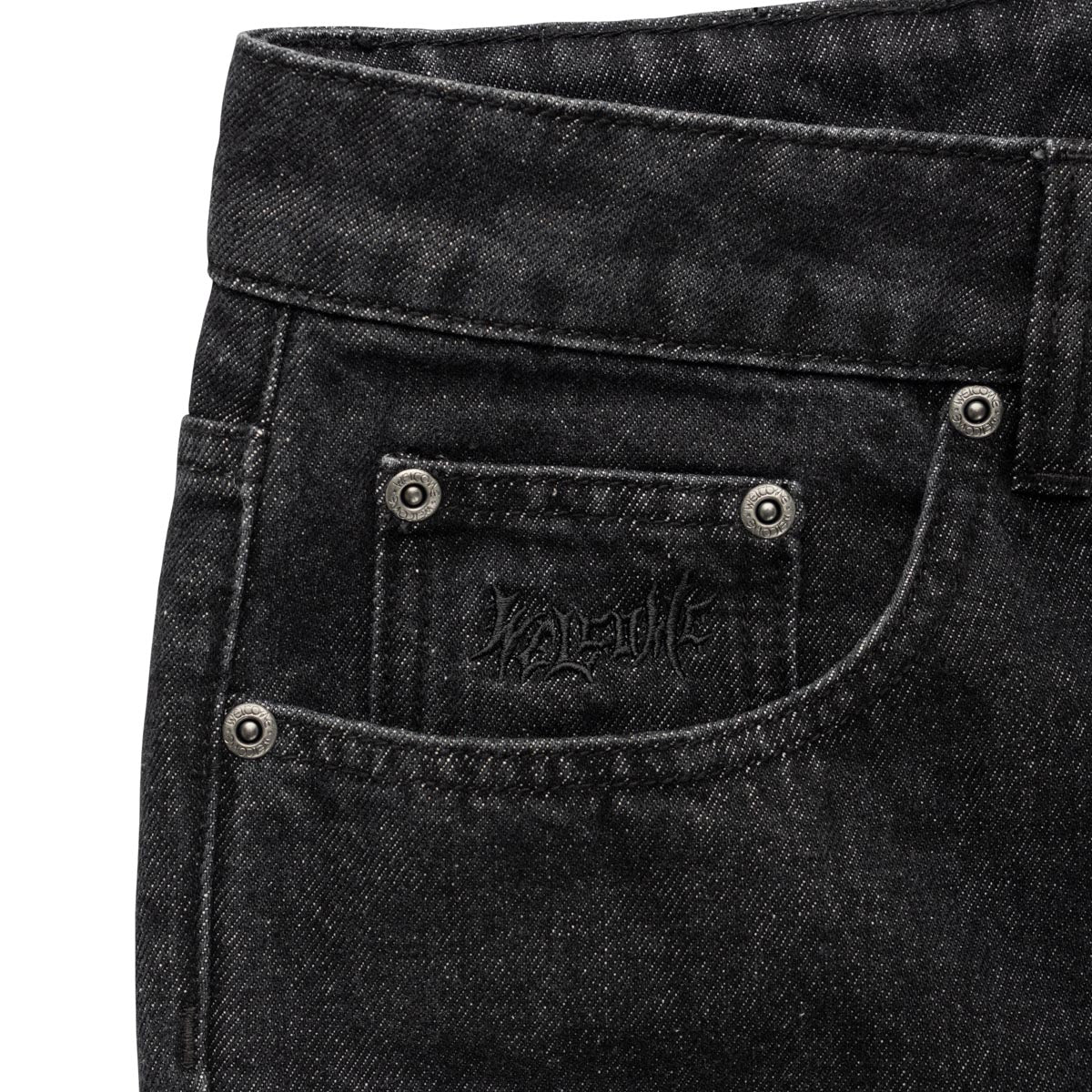 BIO DOUBLE WAIST JEANS wash black Mサイズ CLOUT_COLLECTION_image0_S13088