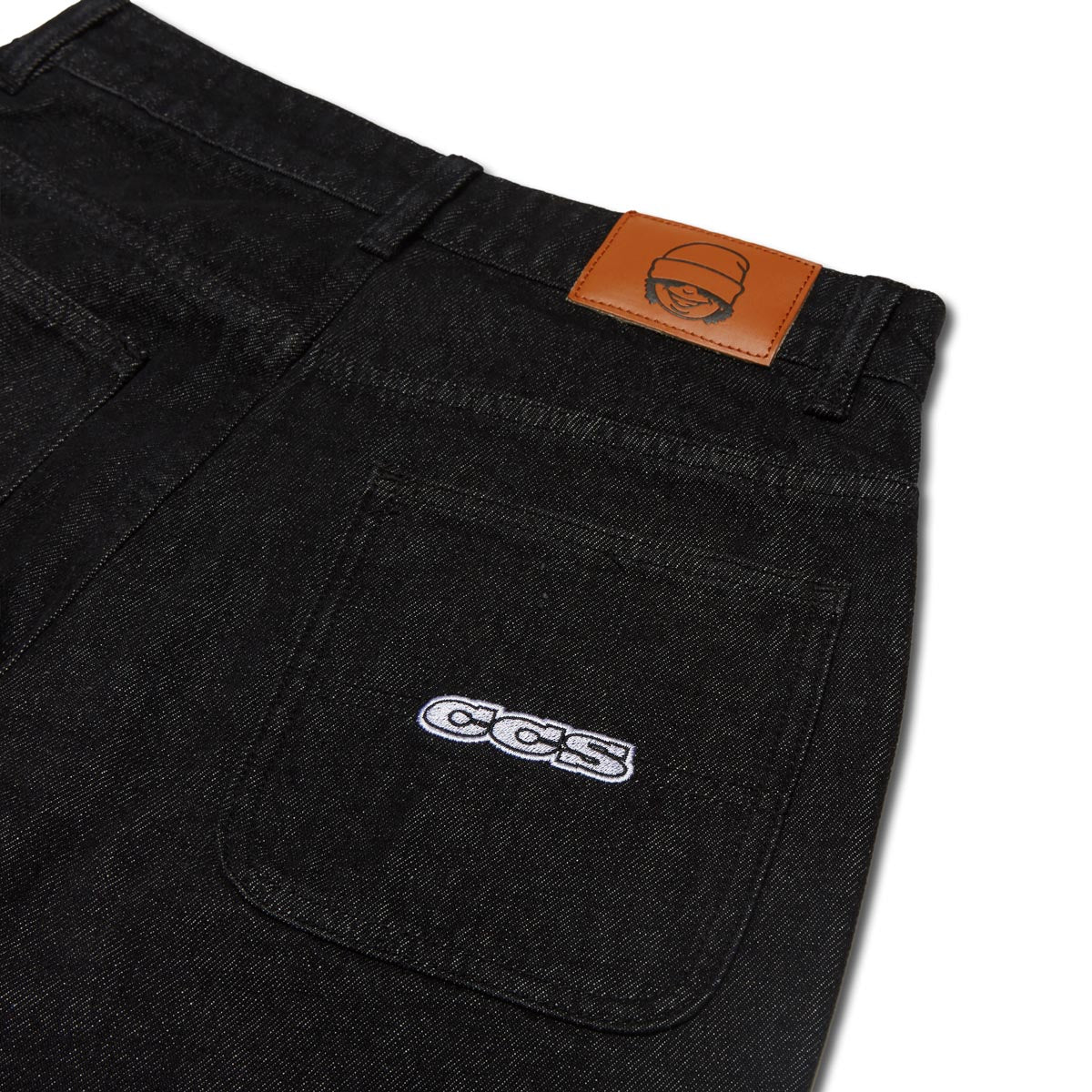 CCS Youth Baggy Taper Denim Jeans - Black image 7