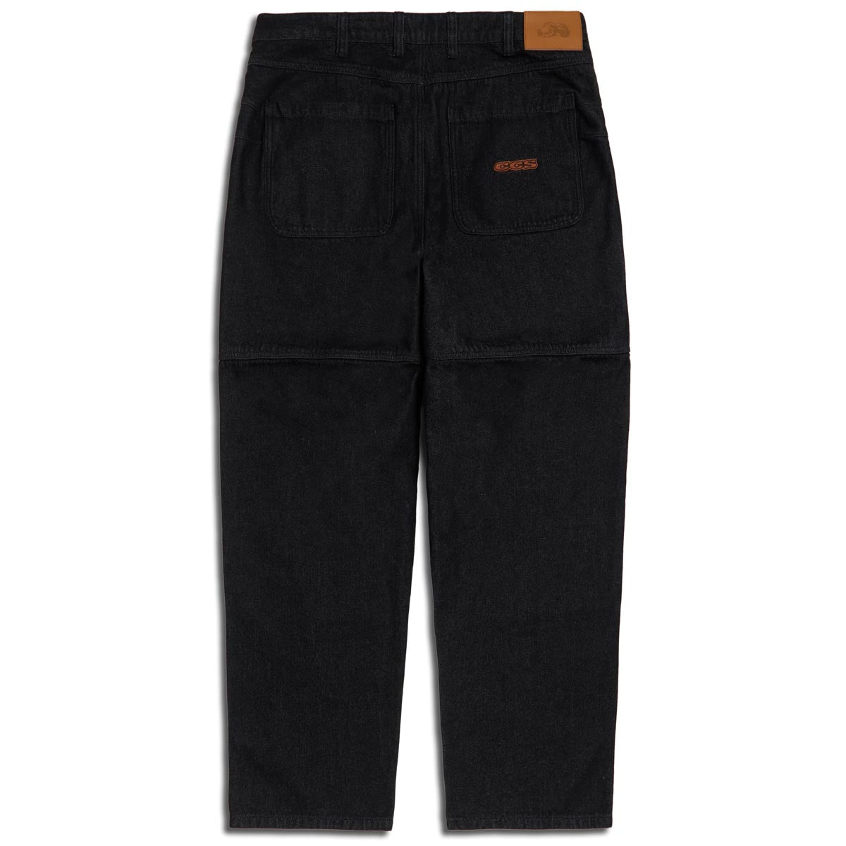CCS 4x4 Reinforced Baggy Taper Denim Jeans - Black image 6