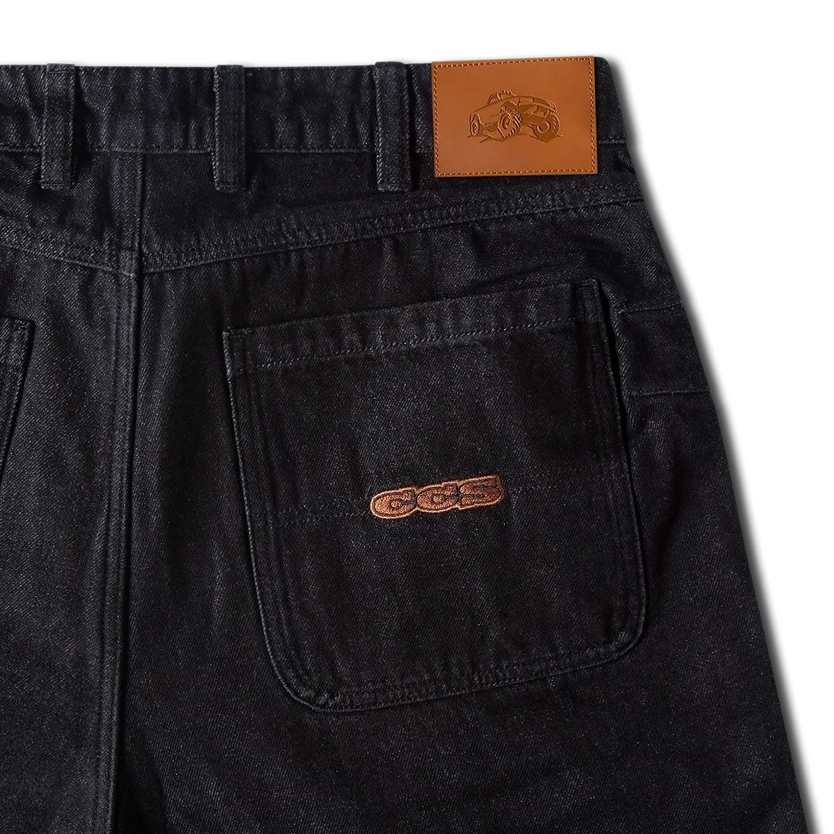 CCS 4x4 Reinforced Baggy Taper Denim Jeans - Black image 8