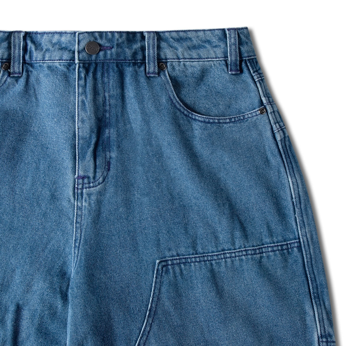CCS 4x4 Reinforced Baggy Taper Denim Jeans - Medium Wash image 8