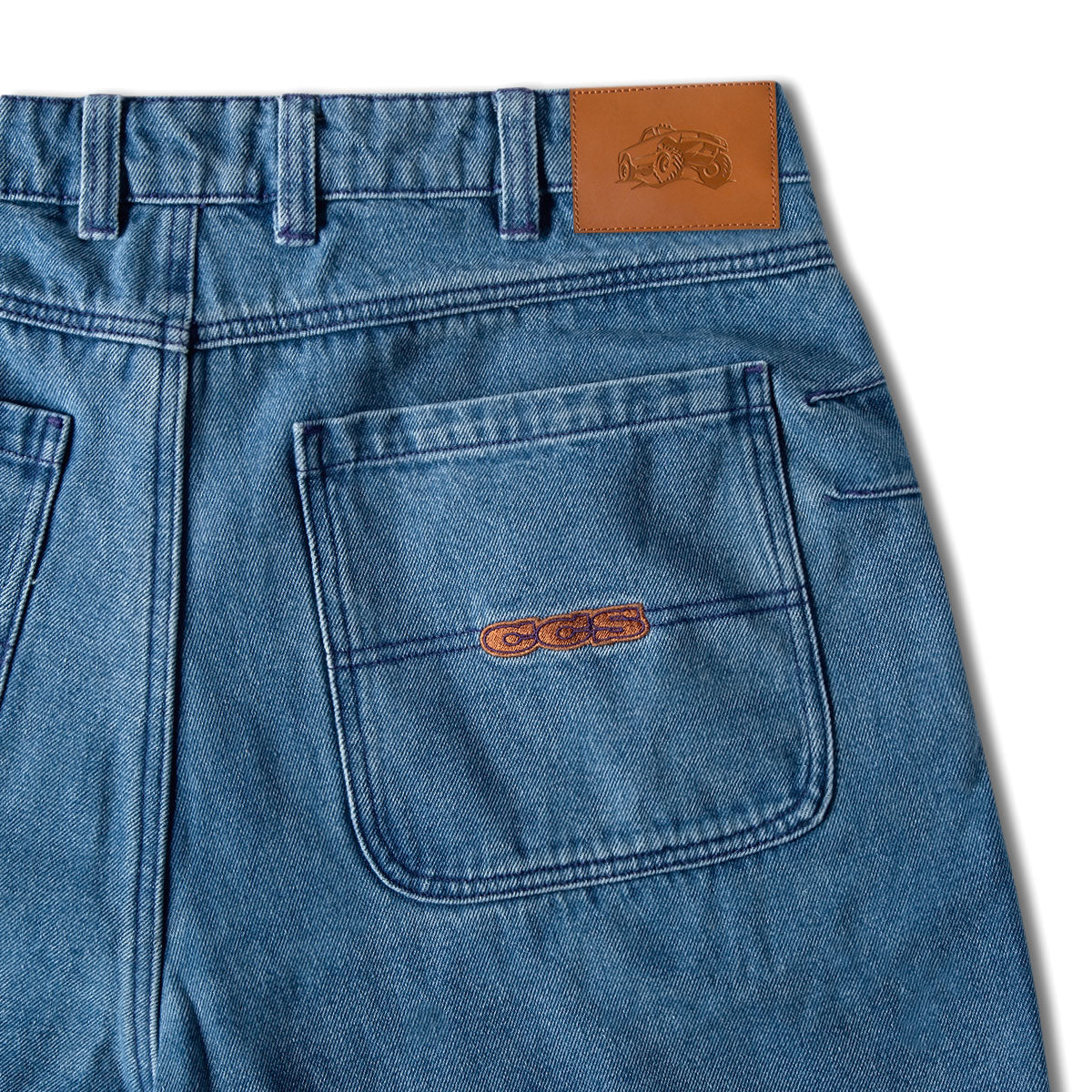CCS 4x4 Reinforced Baggy Taper Denim Jeans - Medium Wash image 10