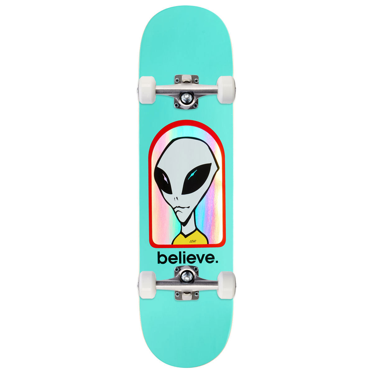 Alien Workshop Believe Hologram Skateboard Complete - Teal - 8.25