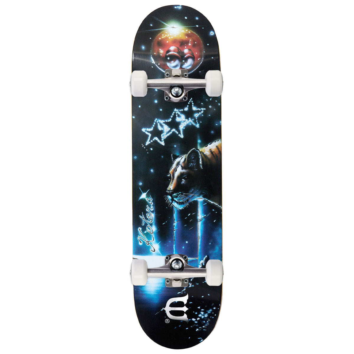 Evisen Tiger In The Shining Night Skateboard Complete - 8.38