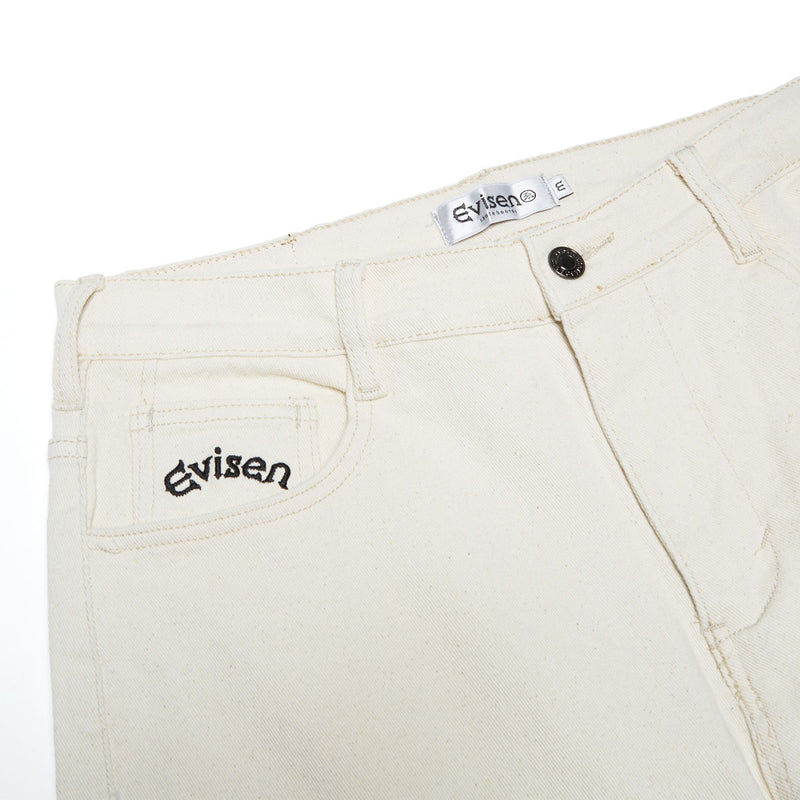 Evisen Eye Fire Jeans - Ecru
