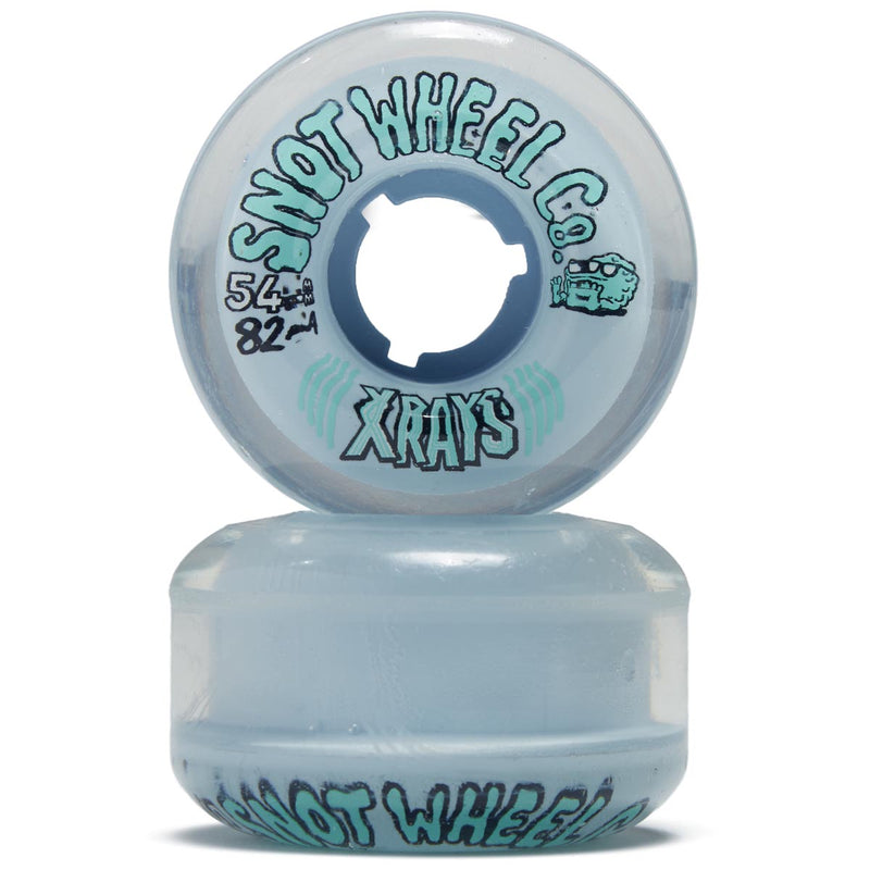 Snot X Rays 82a Skateboard Wheels - Ice Blue Clear/Ice Blue - 54mm