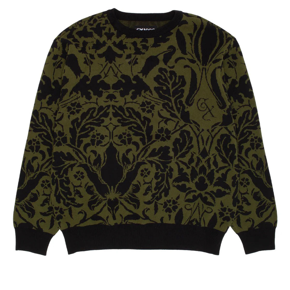 GX1000 Jacquard Knit Floral Sweatshirt - Black image 1
