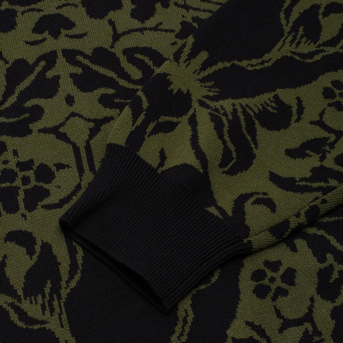 GX1000 Jacquard Knit Floral Sweatshirt - Black image 3
