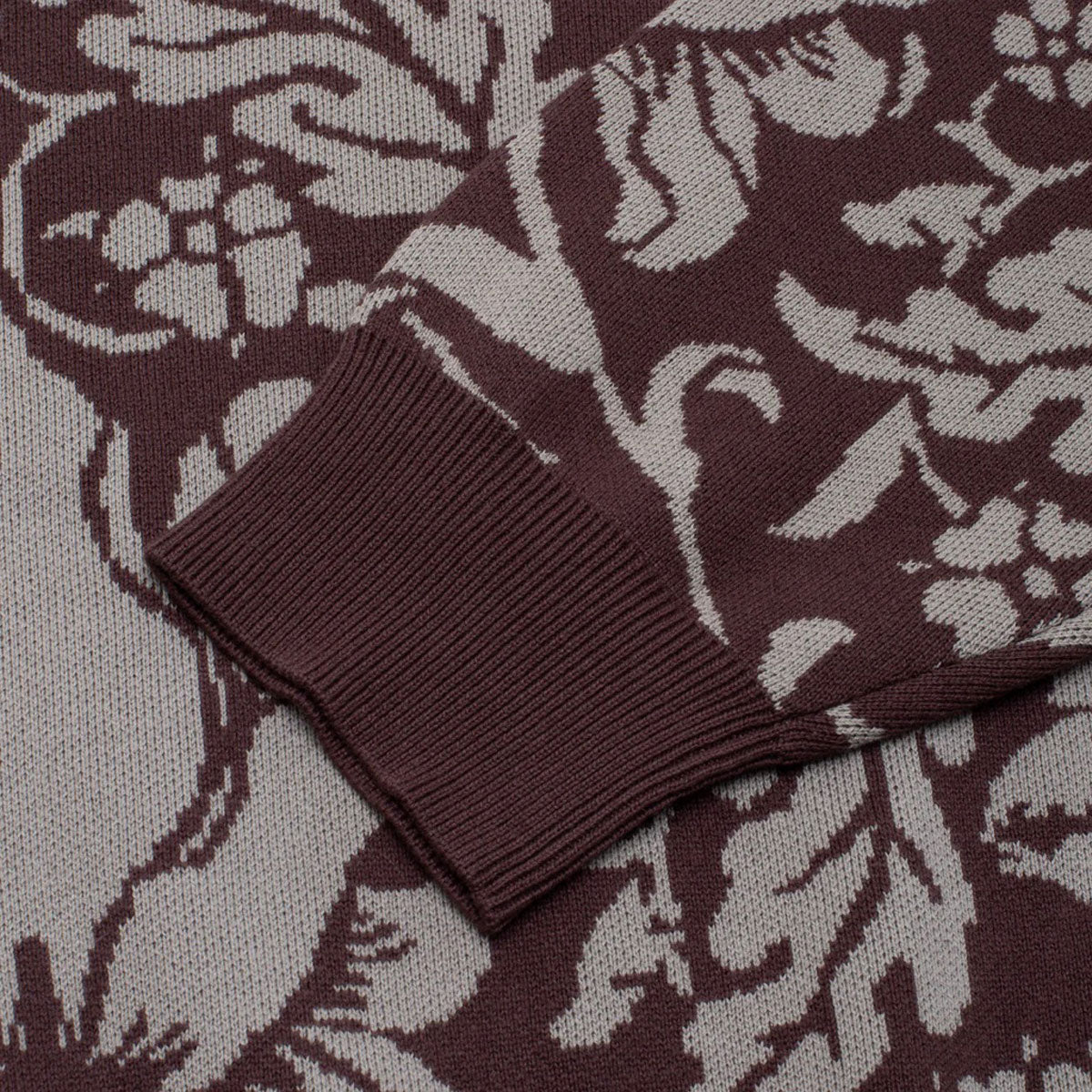 GX1000 Jacquard Knit Floral Sweatshirt - Brown image 3