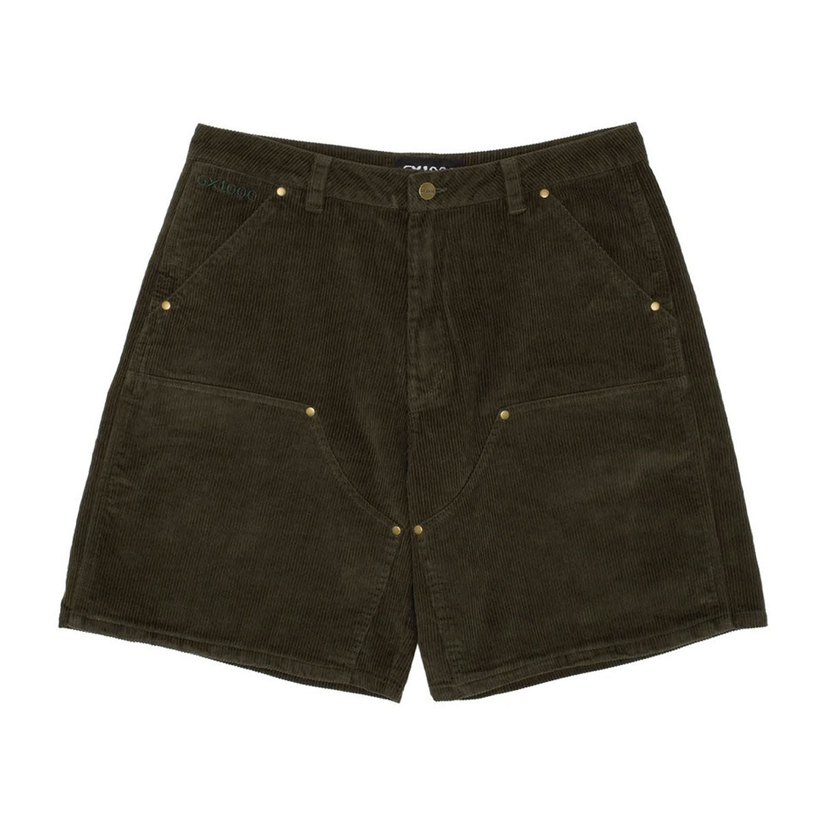 GX1000 Double Knee Corduroy Shorts - Dark Green image 1