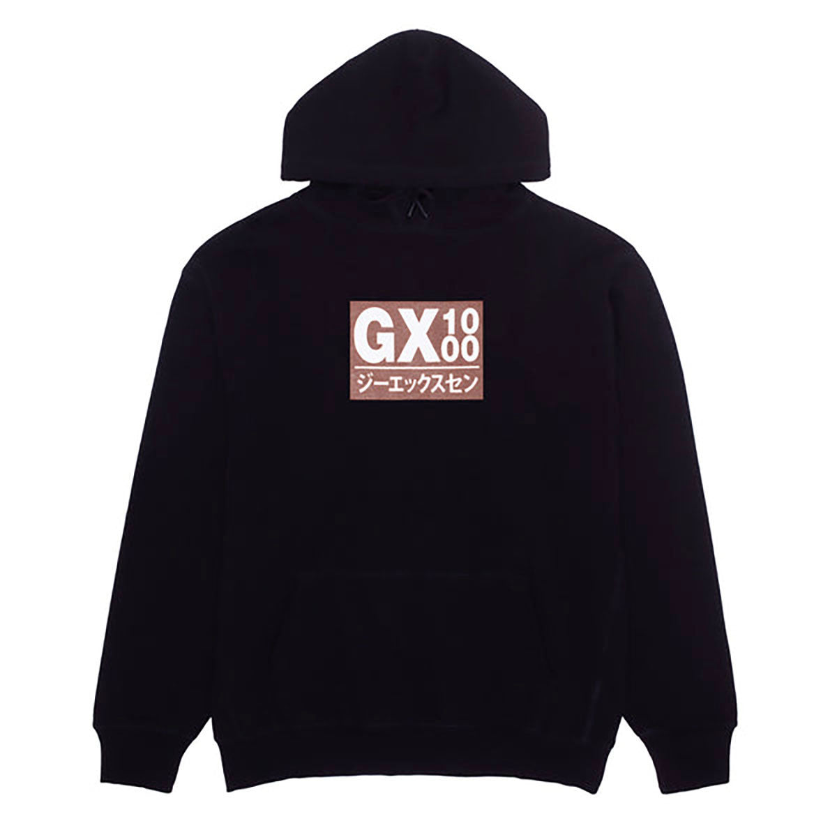 GX1000 Japan Hoodie - Black/Brown Font image 1