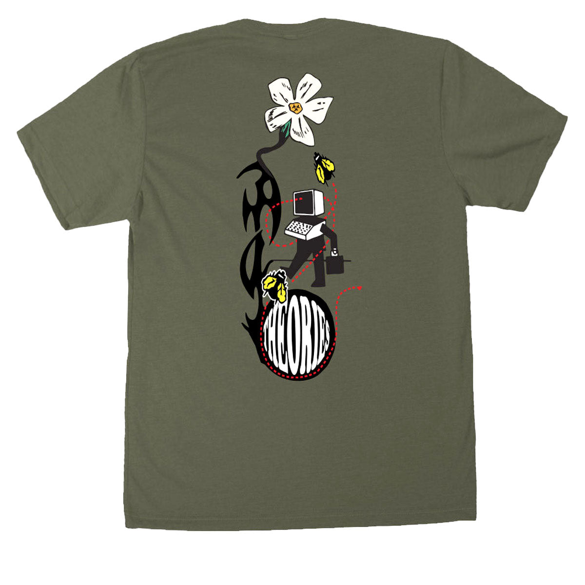 Theories Pollinate T-Shirt - Olive image 1