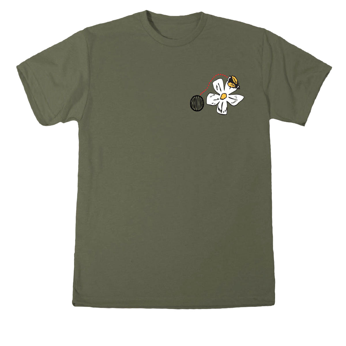 Theories Pollinate T-Shirt - Olive image 2