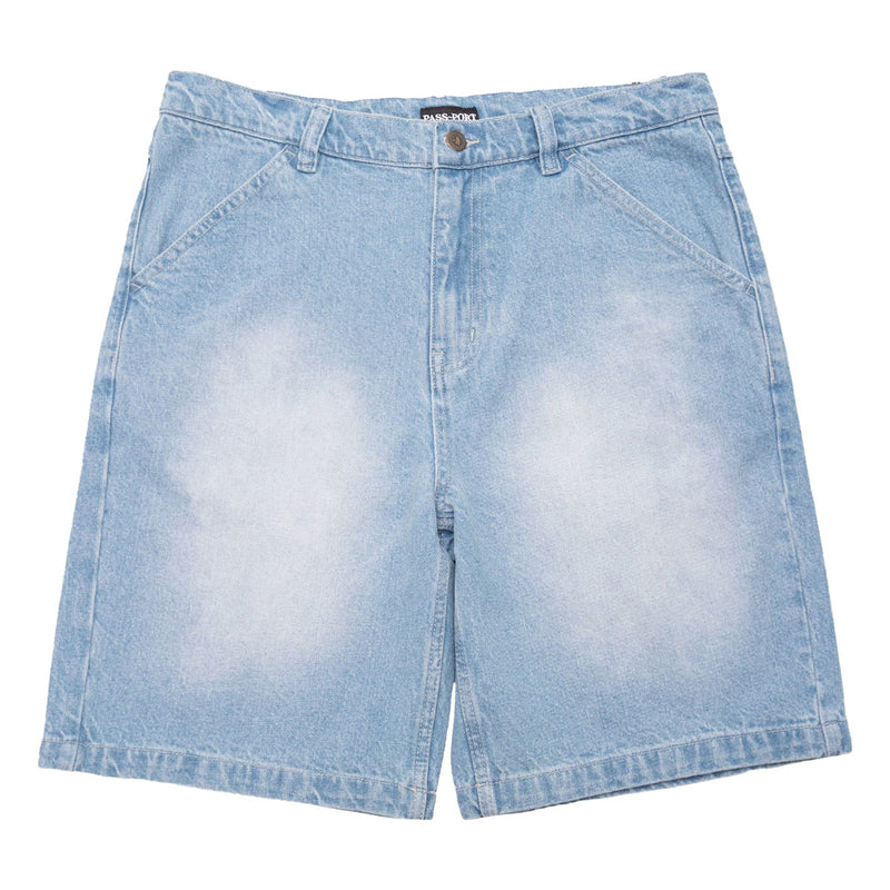 Passport Workers Club Shorts - Faded Wash Light Indigo