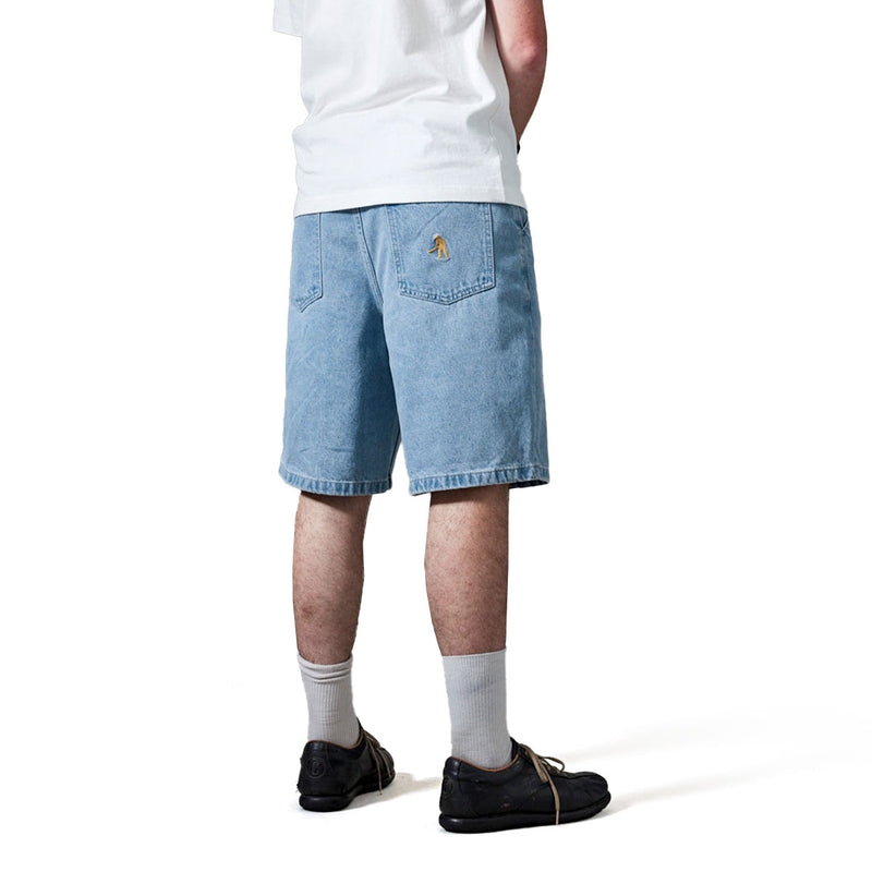 Passport Workers Club Shorts - Faded Wash Light Indigo