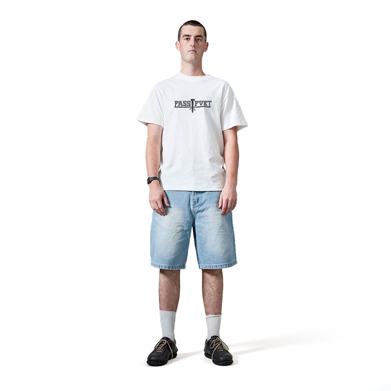 Passport Workers Club Shorts - Faded Wash Light Indigo