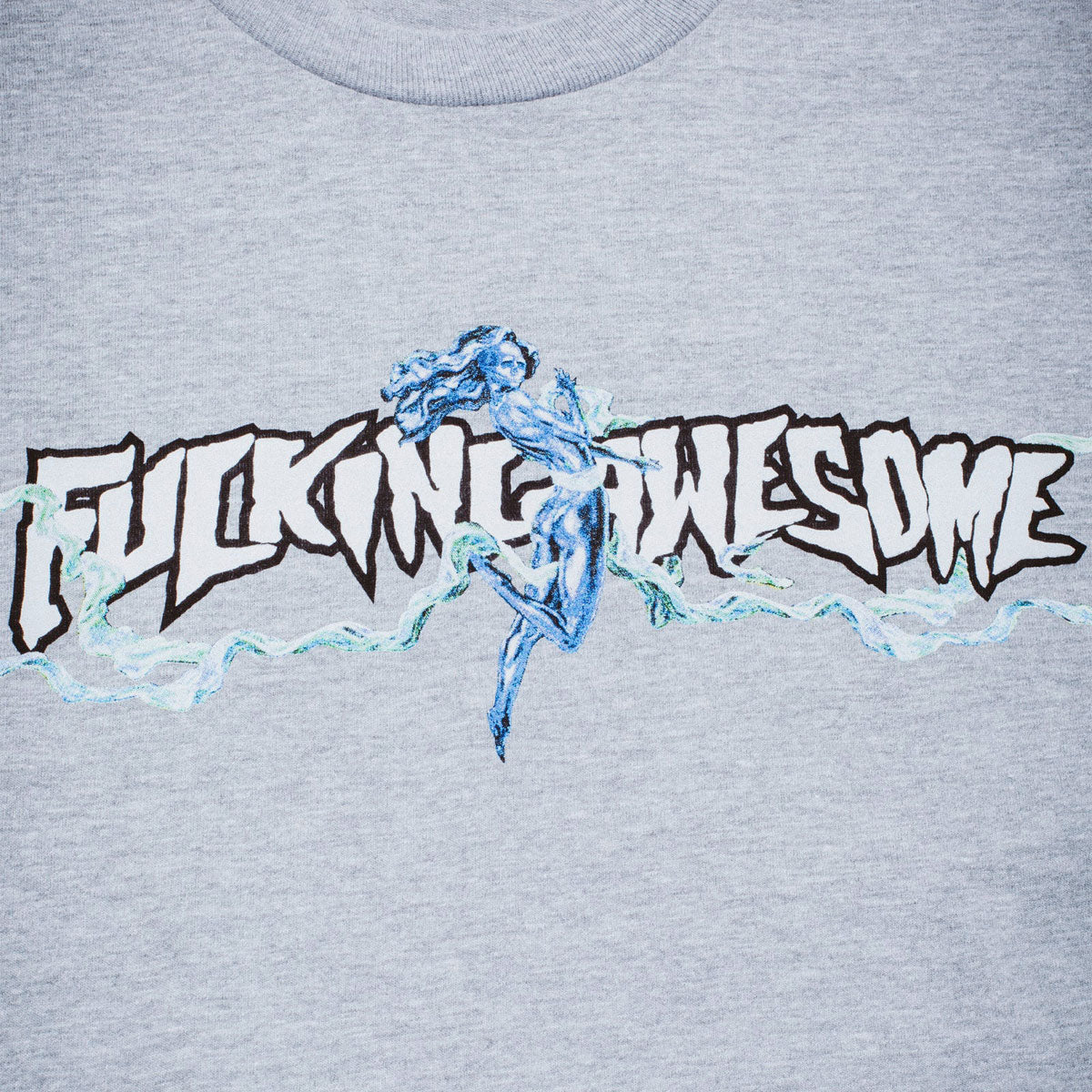 Fucking Awesome Baskin Ribbons T-Shirt - Heather Grey image 2