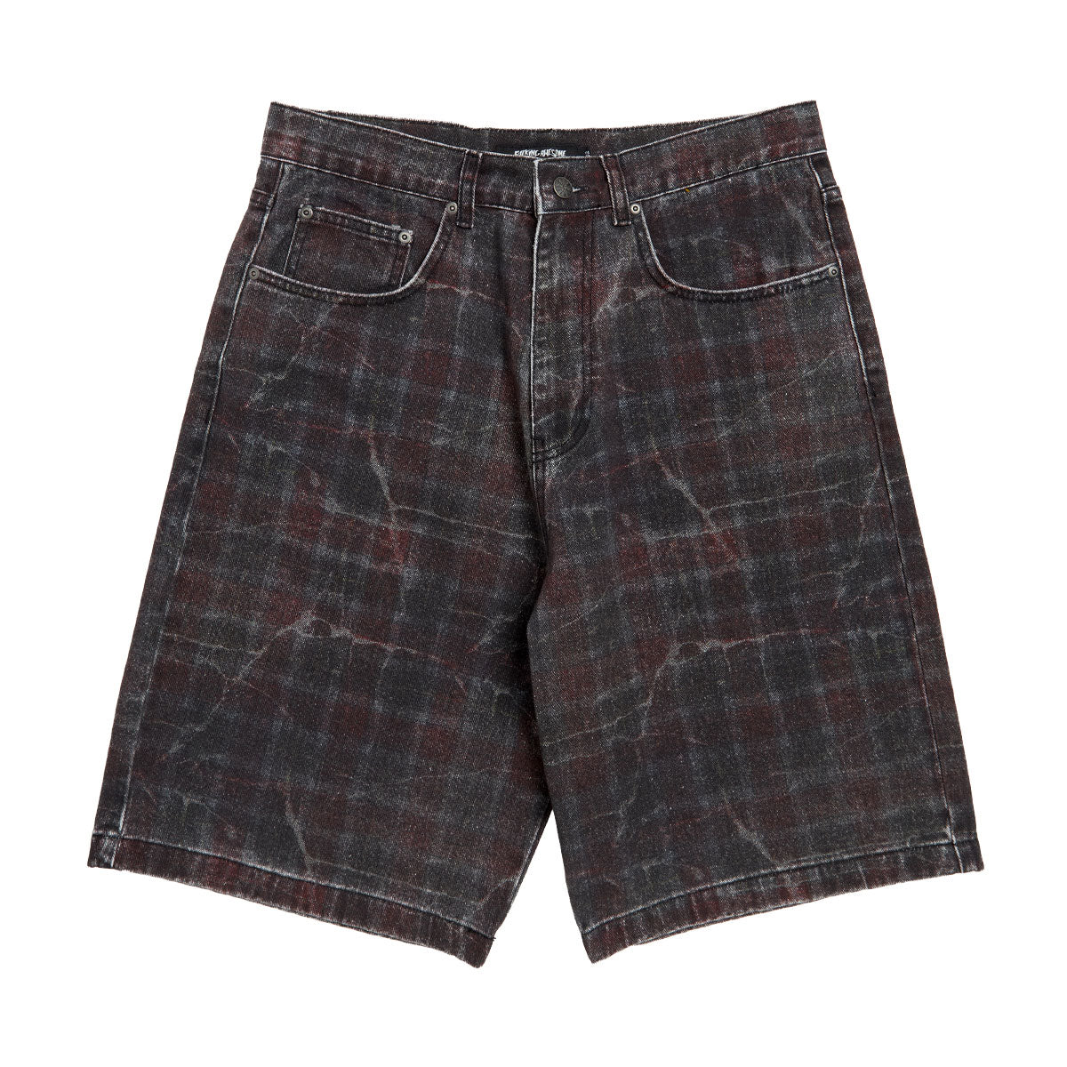 Fucking Awesome Miller Plaid Denim Shorts - Red Plaid image 1