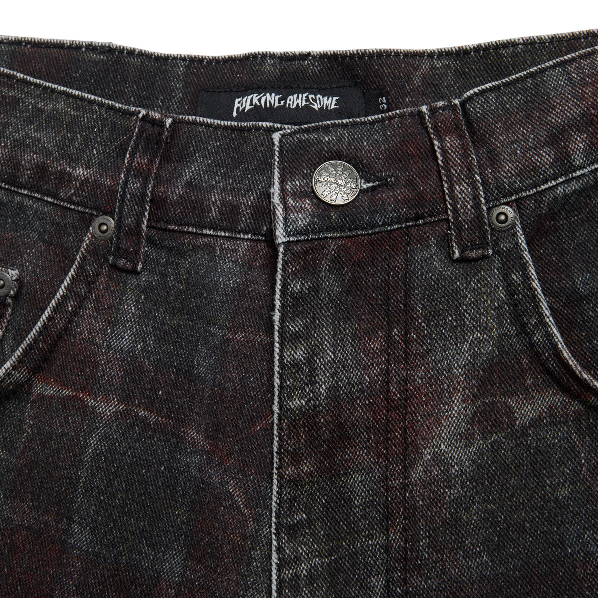 Fucking Awesome Miller Plaid Denim Shorts - Red Plaid image 5