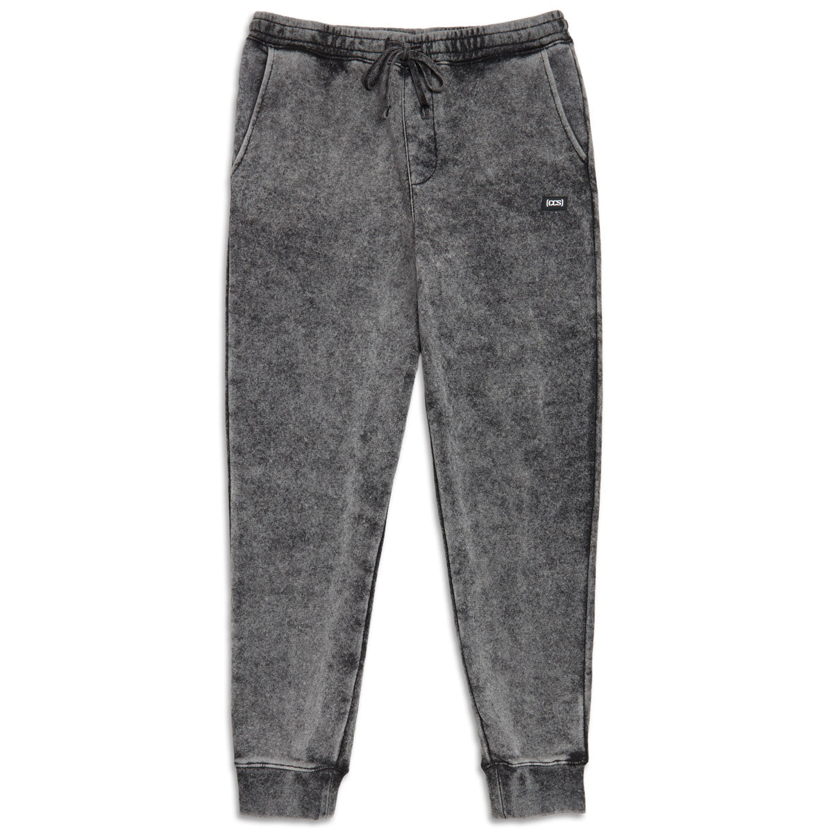 CCS Logo Rubber Patch Sweatpants - Mineral Wash Black image 1