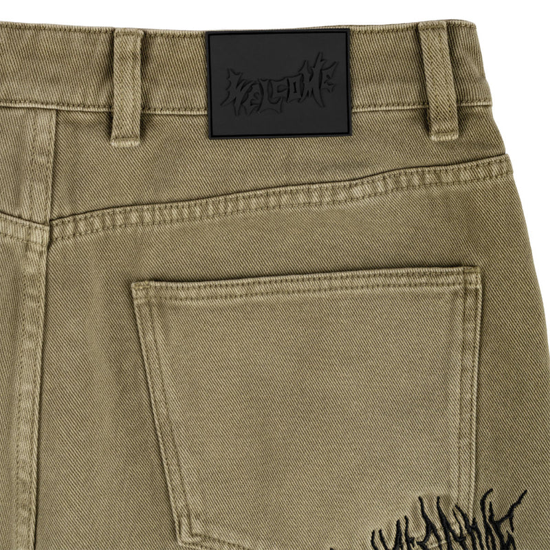 Welcome Chasm Baggy Denim Shorts - Cedar