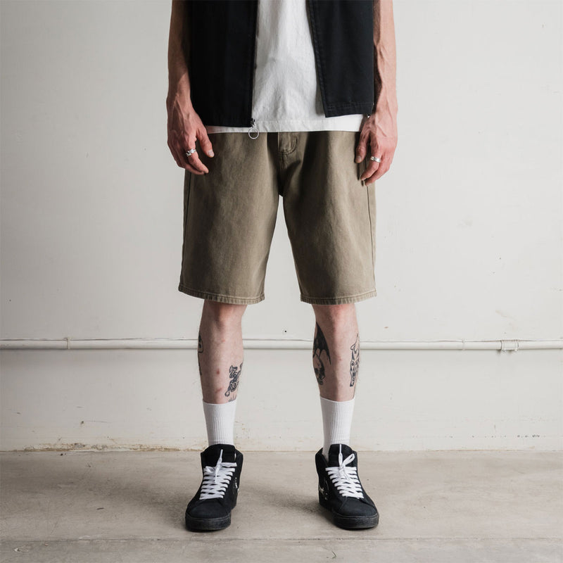 Welcome Chasm Baggy Denim Shorts - Cedar