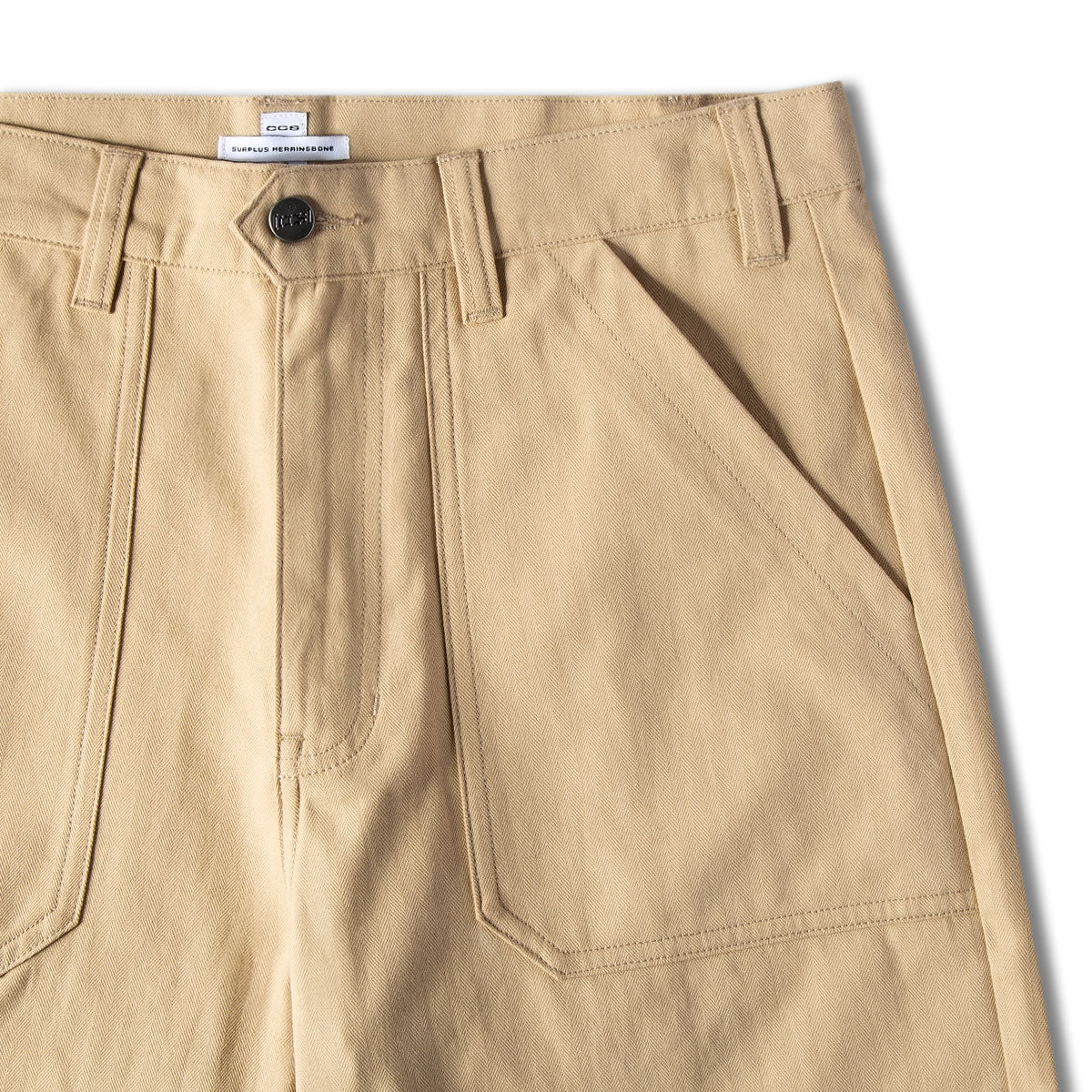 CCS Surplus Herringbone Shorts - Khaki image 7