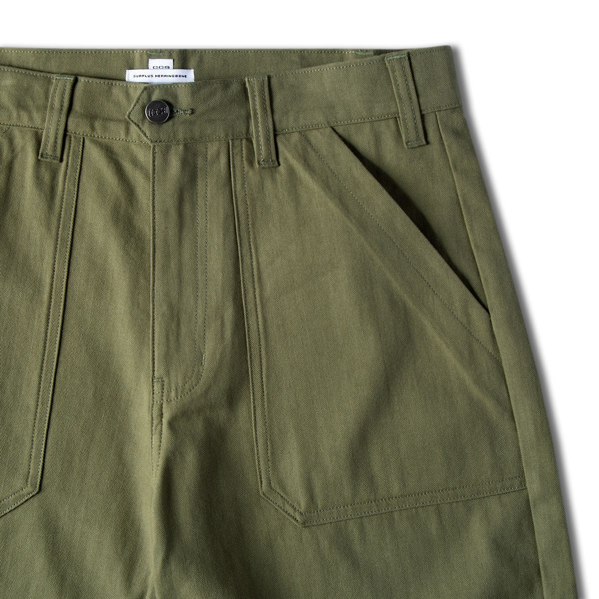 CCS Surplus Herringbone Shorts - Olive image 8