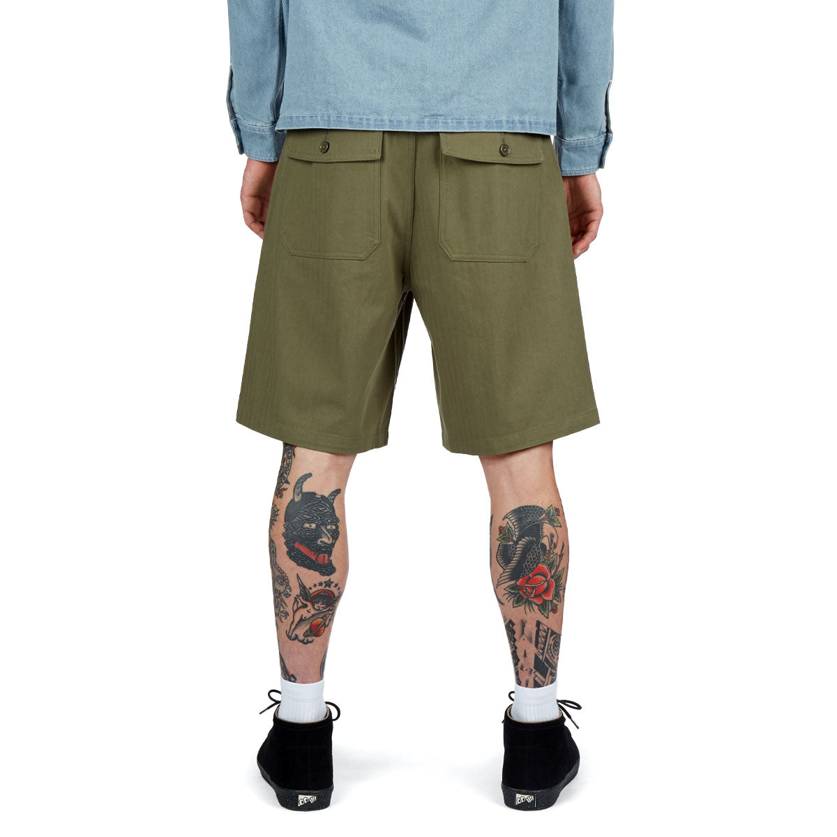 CCS Surplus Herringbone Shorts - Olive image 5