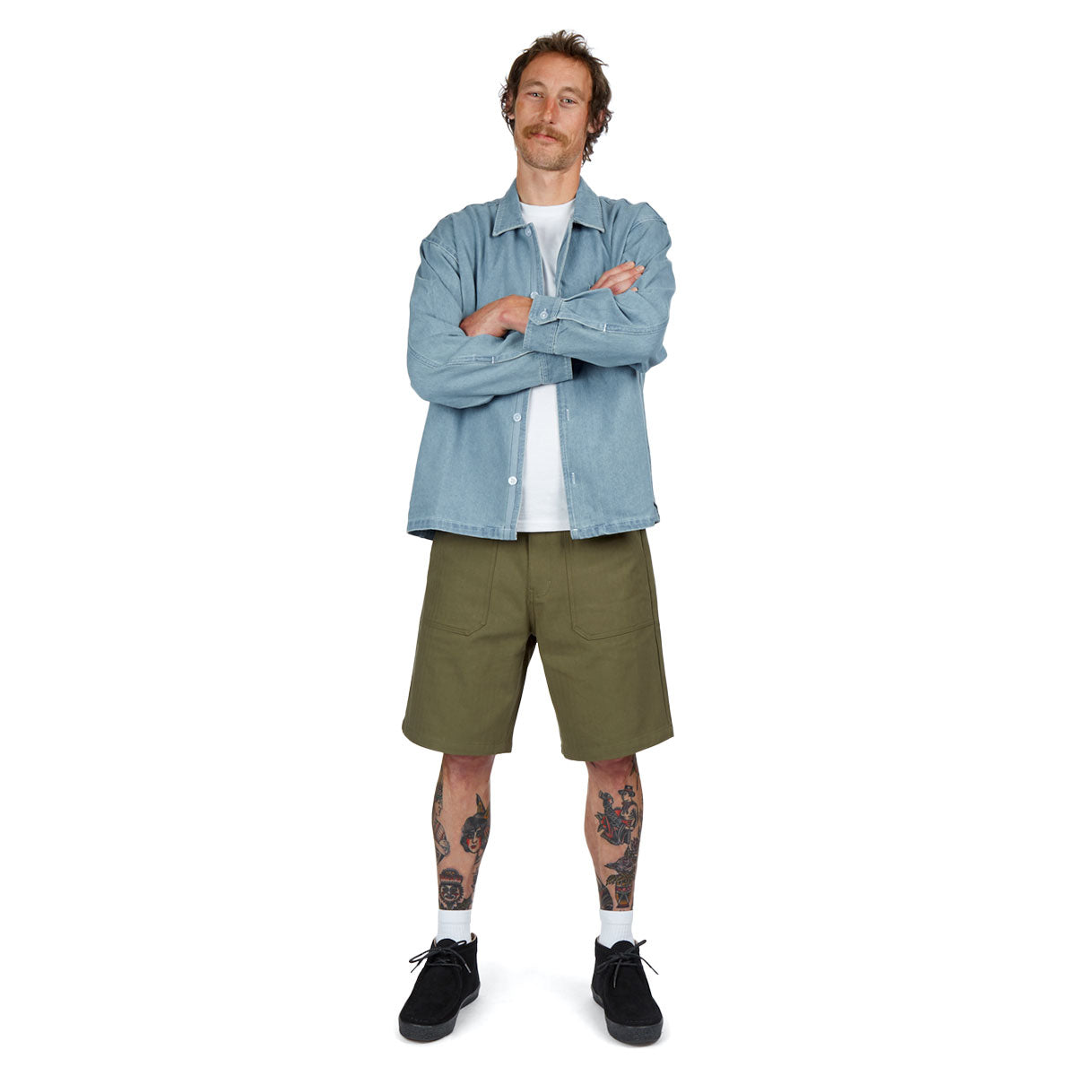 CCS Surplus Herringbone Shorts - Olive image 3