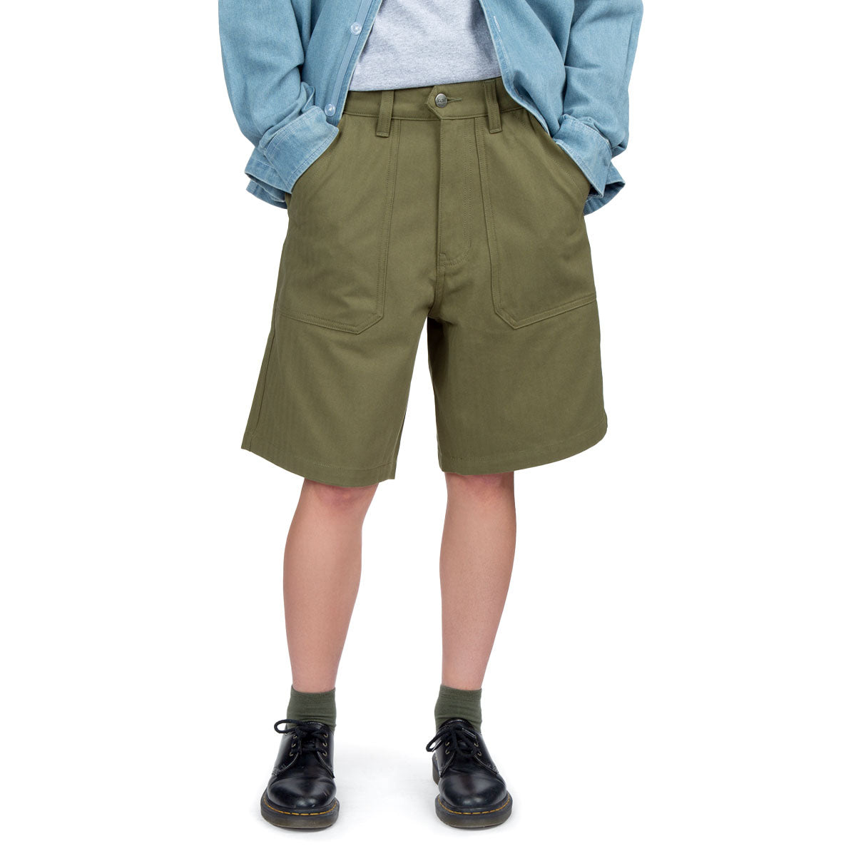 CCS Surplus Herringbone Shorts - Olive image 7