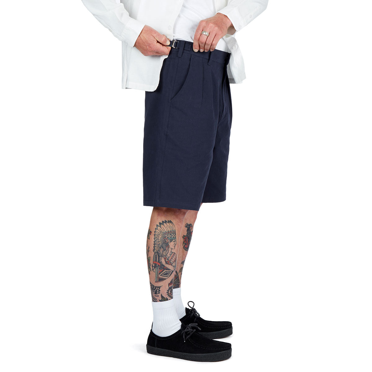 CCS Pleated Chino Shorts - Navy image 7