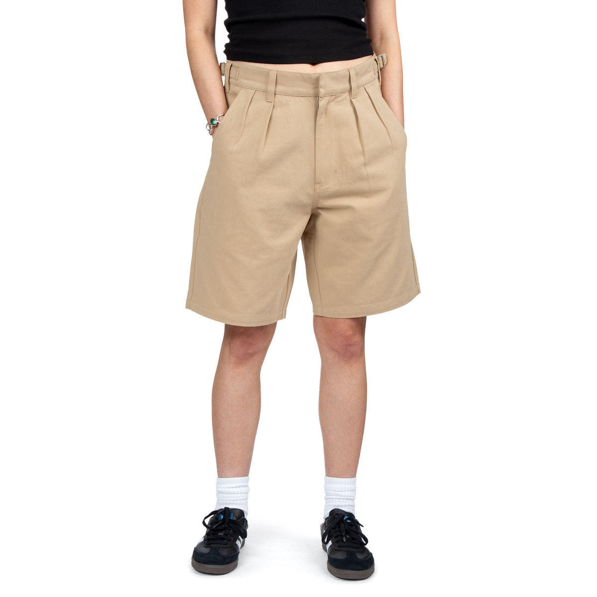 CCS Pleated Chino Shorts - Khaki image 12