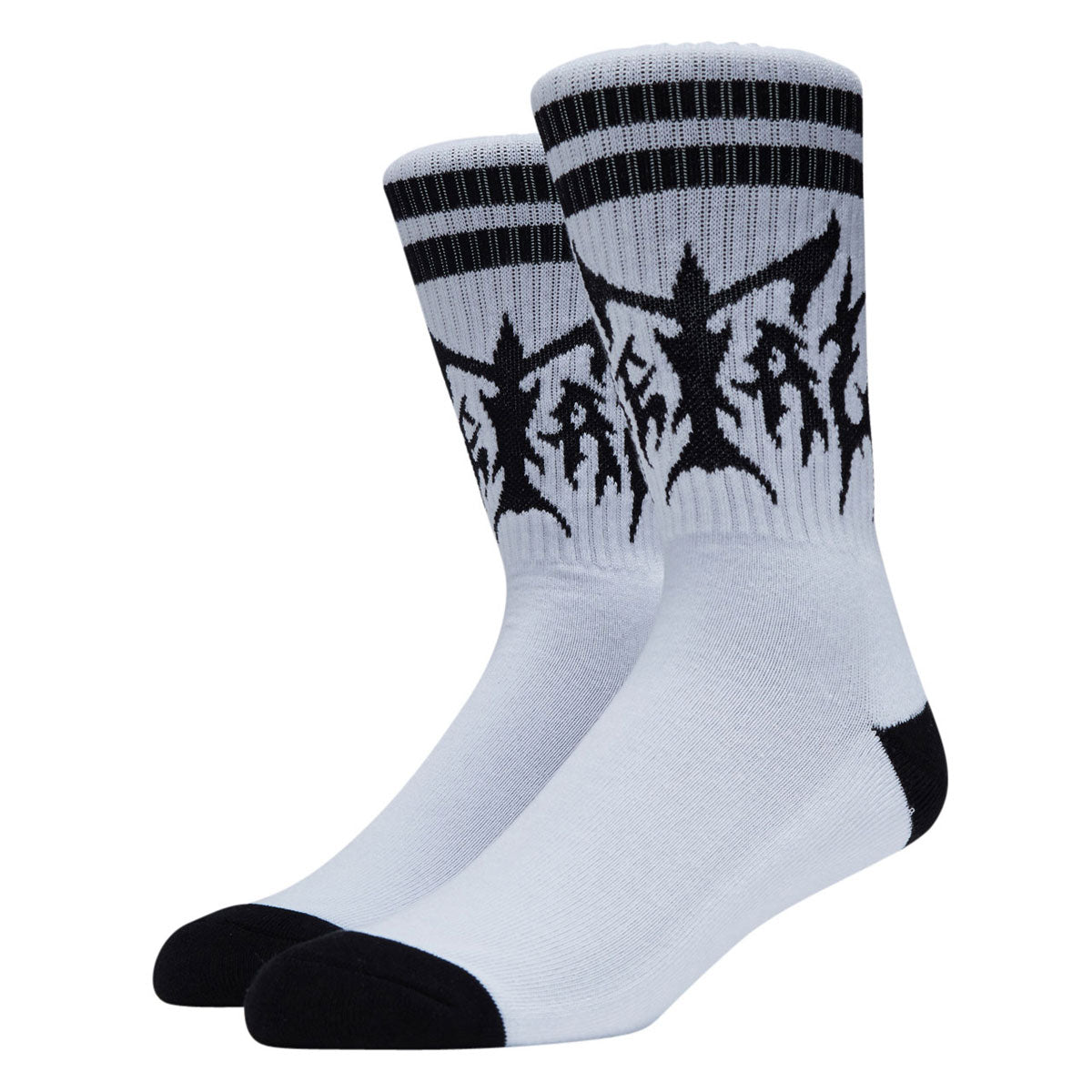 Metal Hesh Socks - White/Black image 1