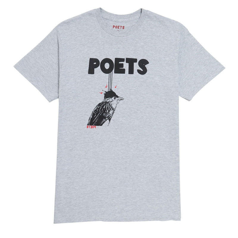 Poets Cuckoo T-Shirt - Heather Grey