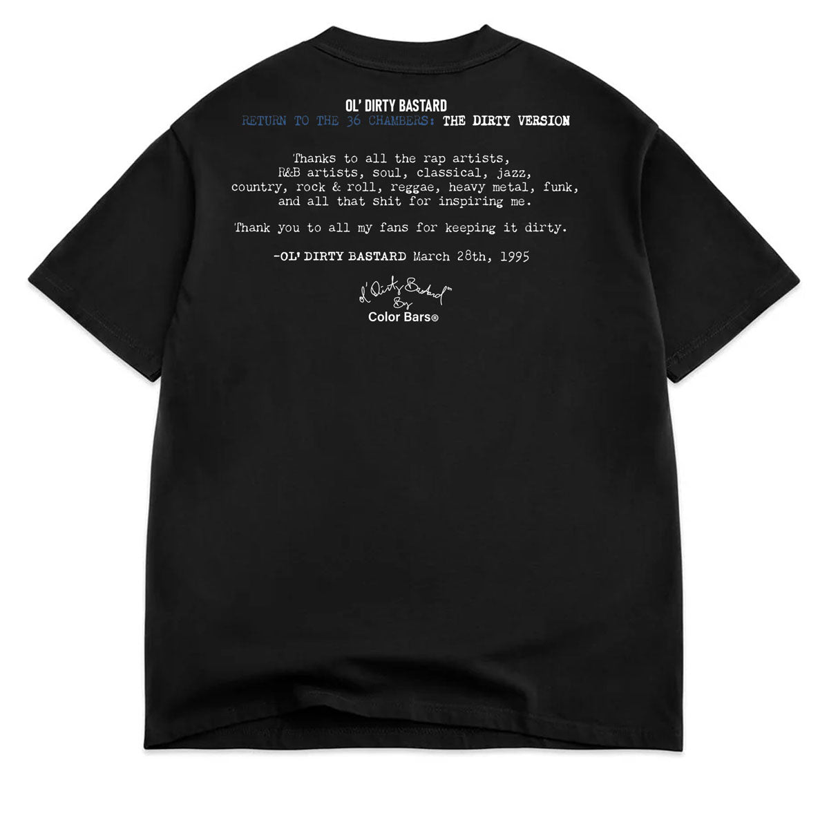 Color Bars x ODB CD T-Shirt - Black image 2