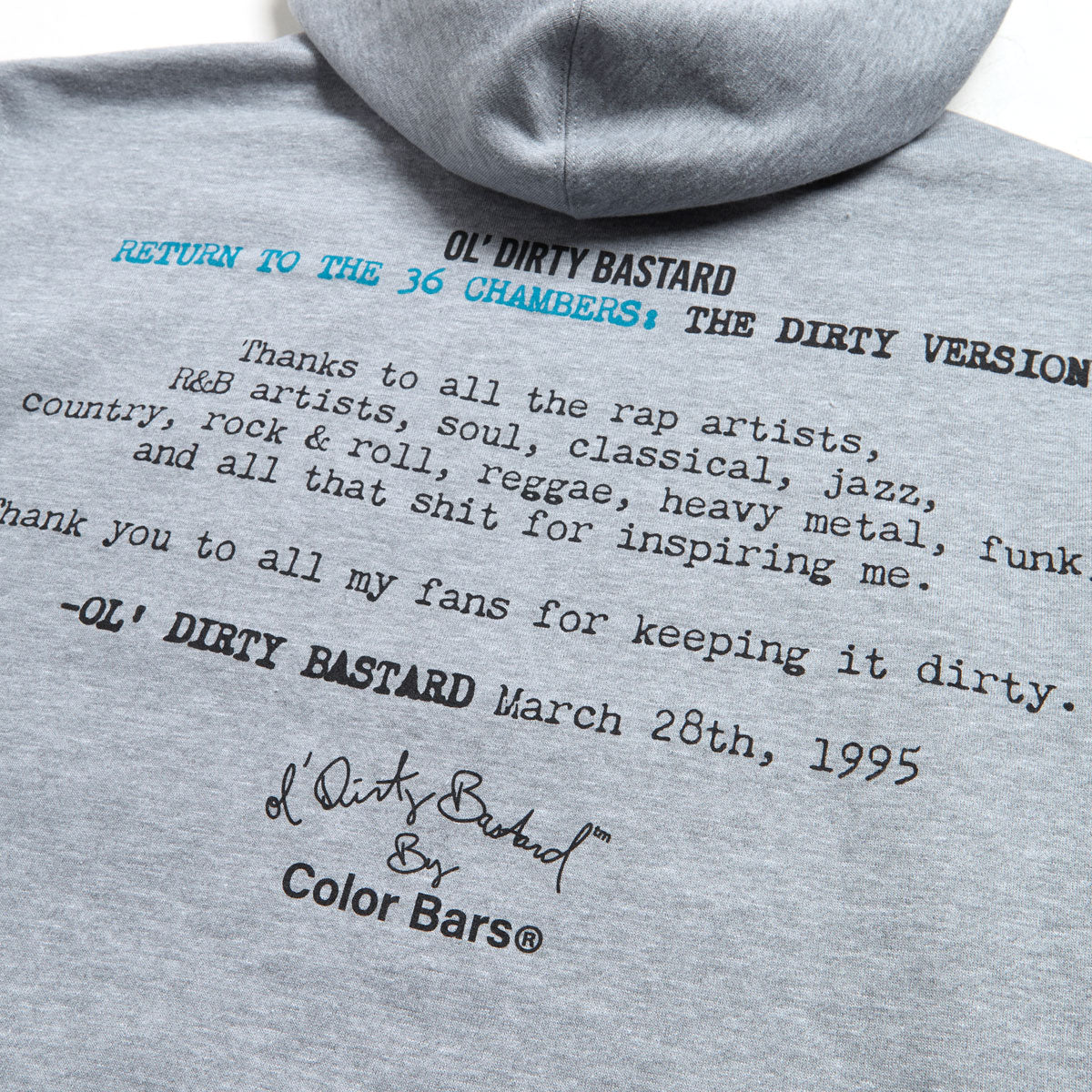 Color Bars x ODB CD Hoodie - Heather Grey image 4