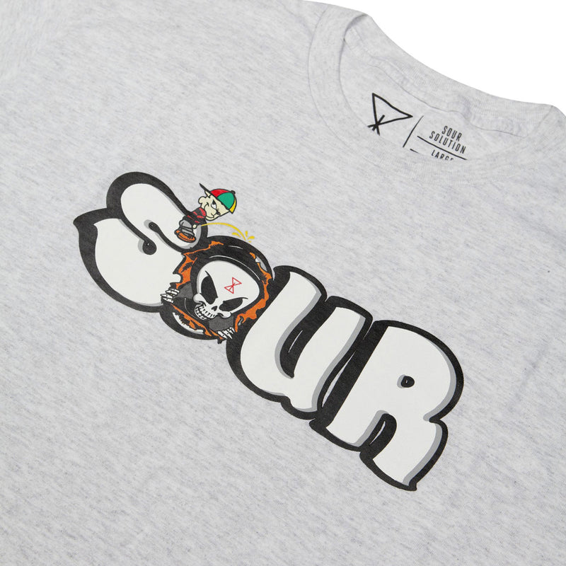 Sour Solution Grant Piss T-Shirt - Grey