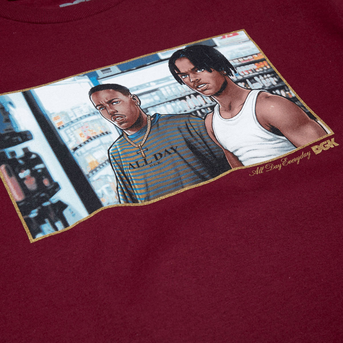 DGK Corner Store T-Shirt - Burgundy image 2