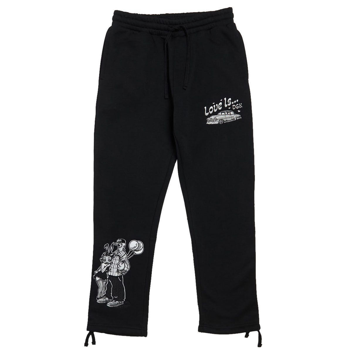 DGK Love Is... Fleece Pants - Black image 1