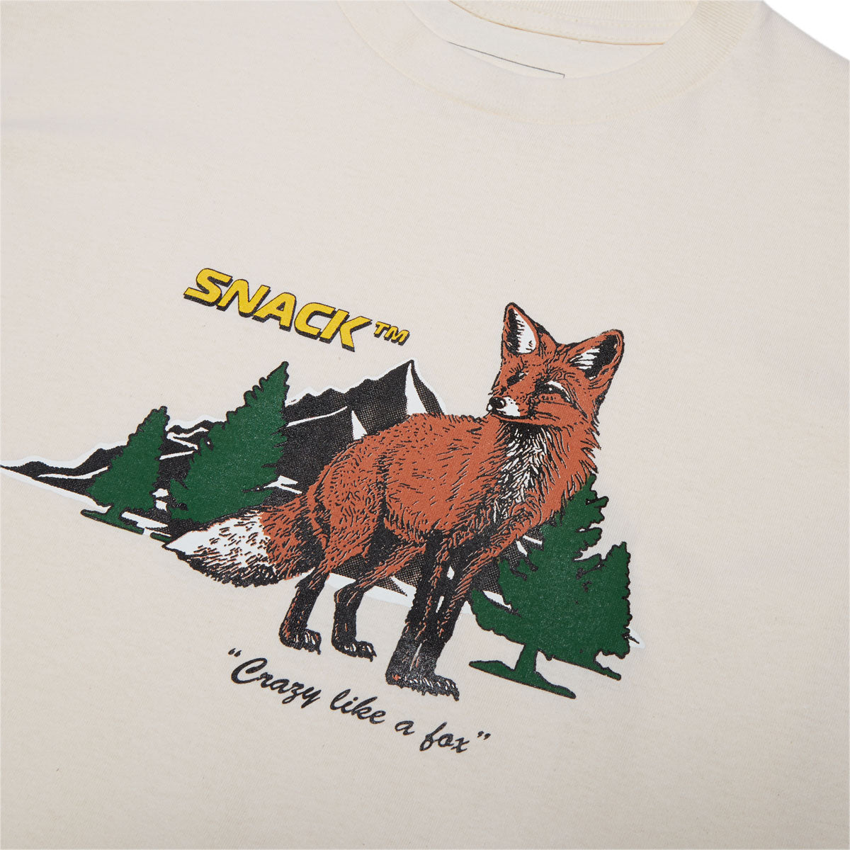 Snack Crazy Like A Fox T-Shirt - Cream image 2