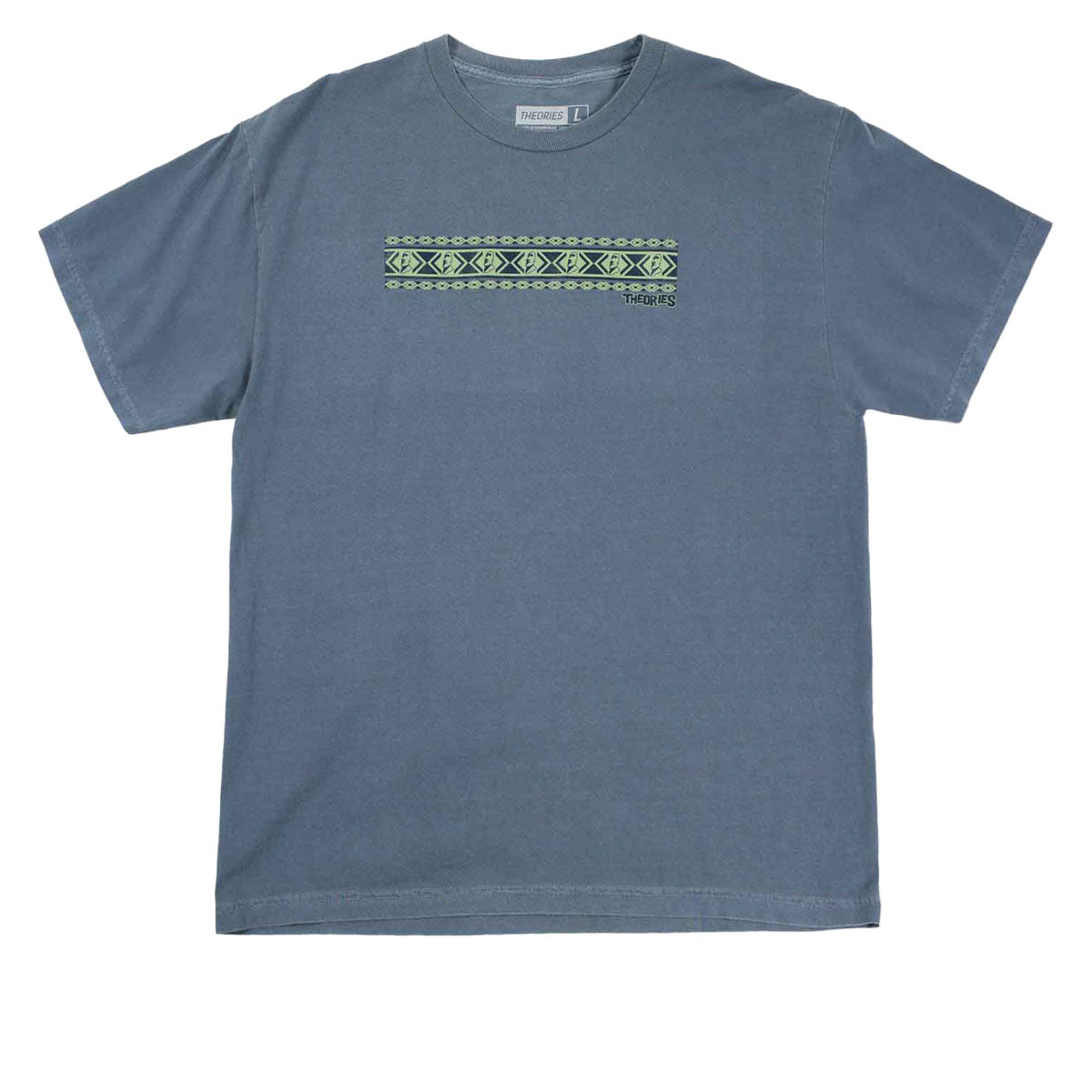 Theories Easter Island Vacation Garment Dyed T-Shirt - Washed Slate image 1