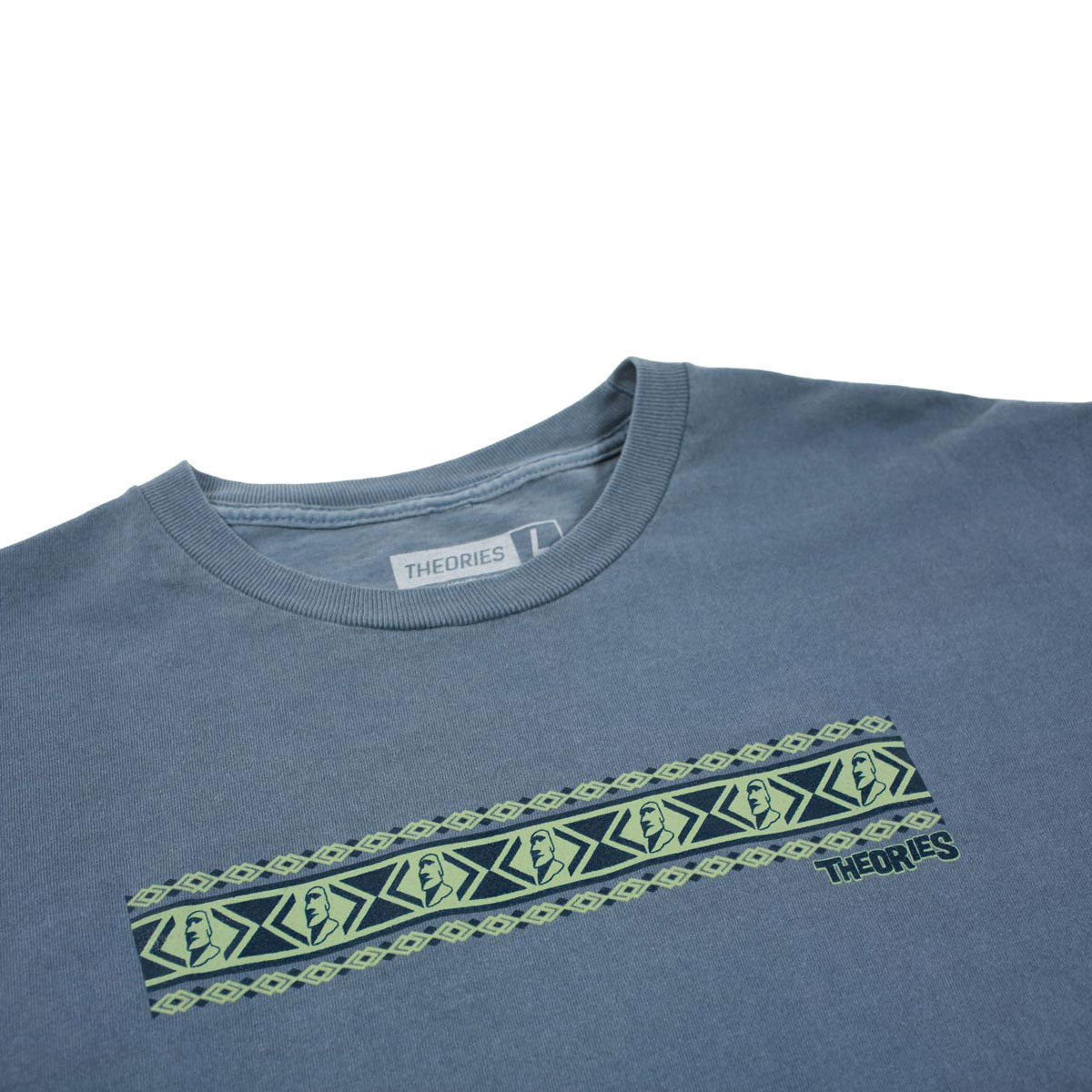 Theories Easter Island Vacation Garment Dyed T-Shirt - Washed Slate image 2