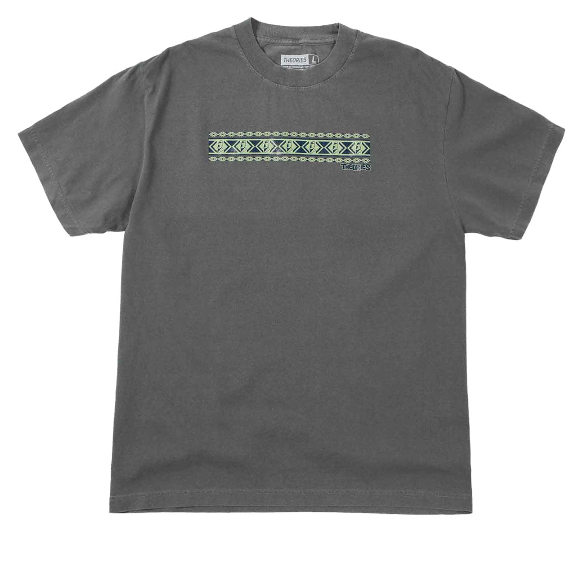 Theories Easter Island Vacation Garment Dyed T-Shirt - Washed Black image 1