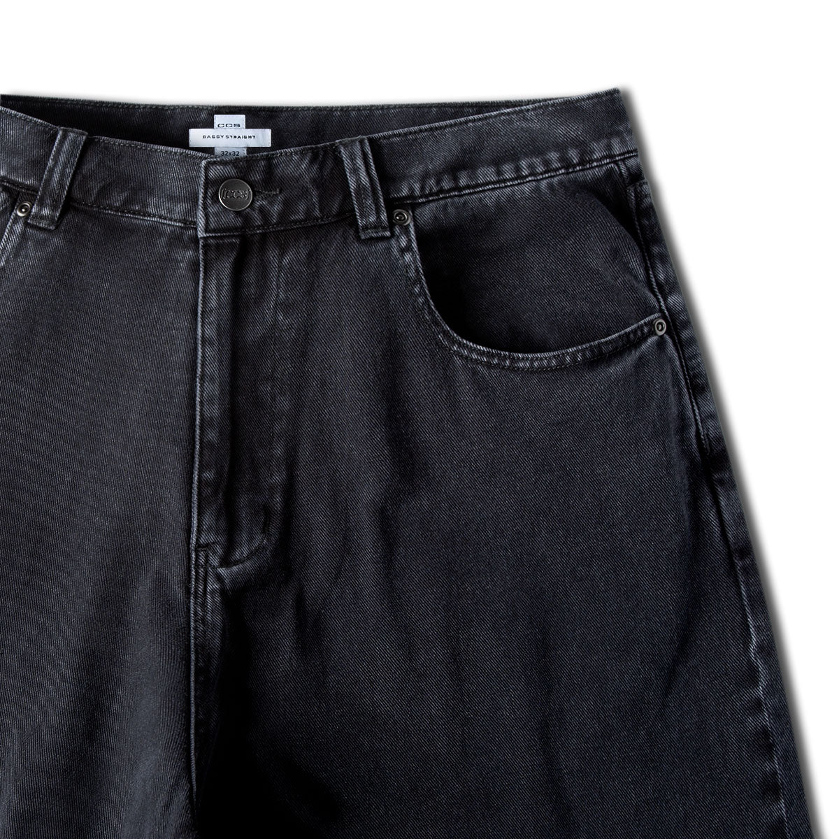 CCS Baggy Straight Denim Jeans - Acid Black image 7