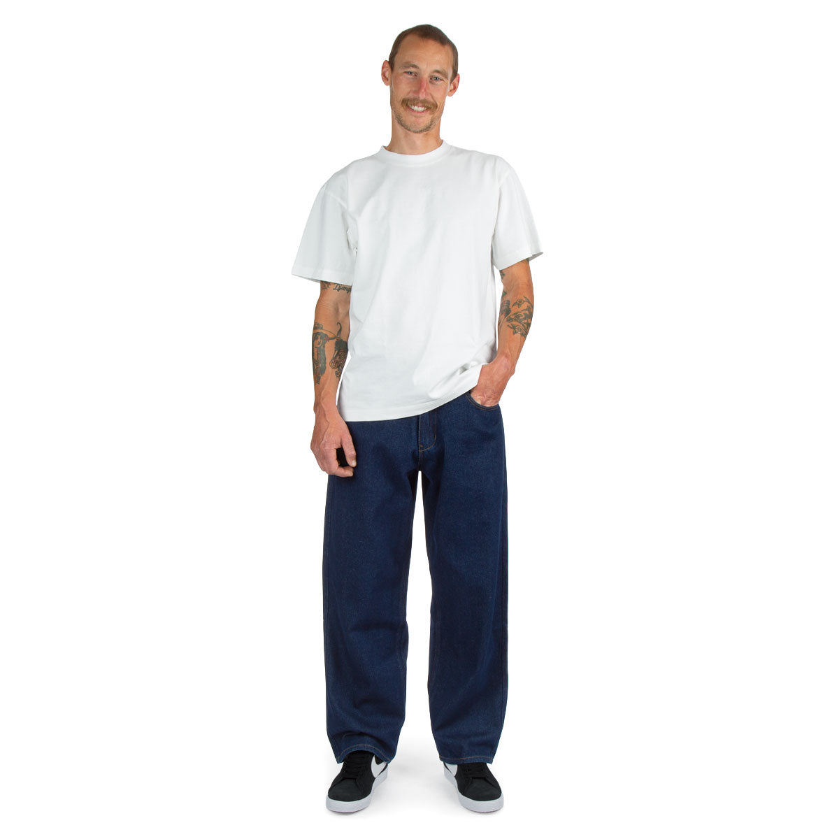 CCS Baggy Straight Denim Jeans - Overdyed Navy image 3
