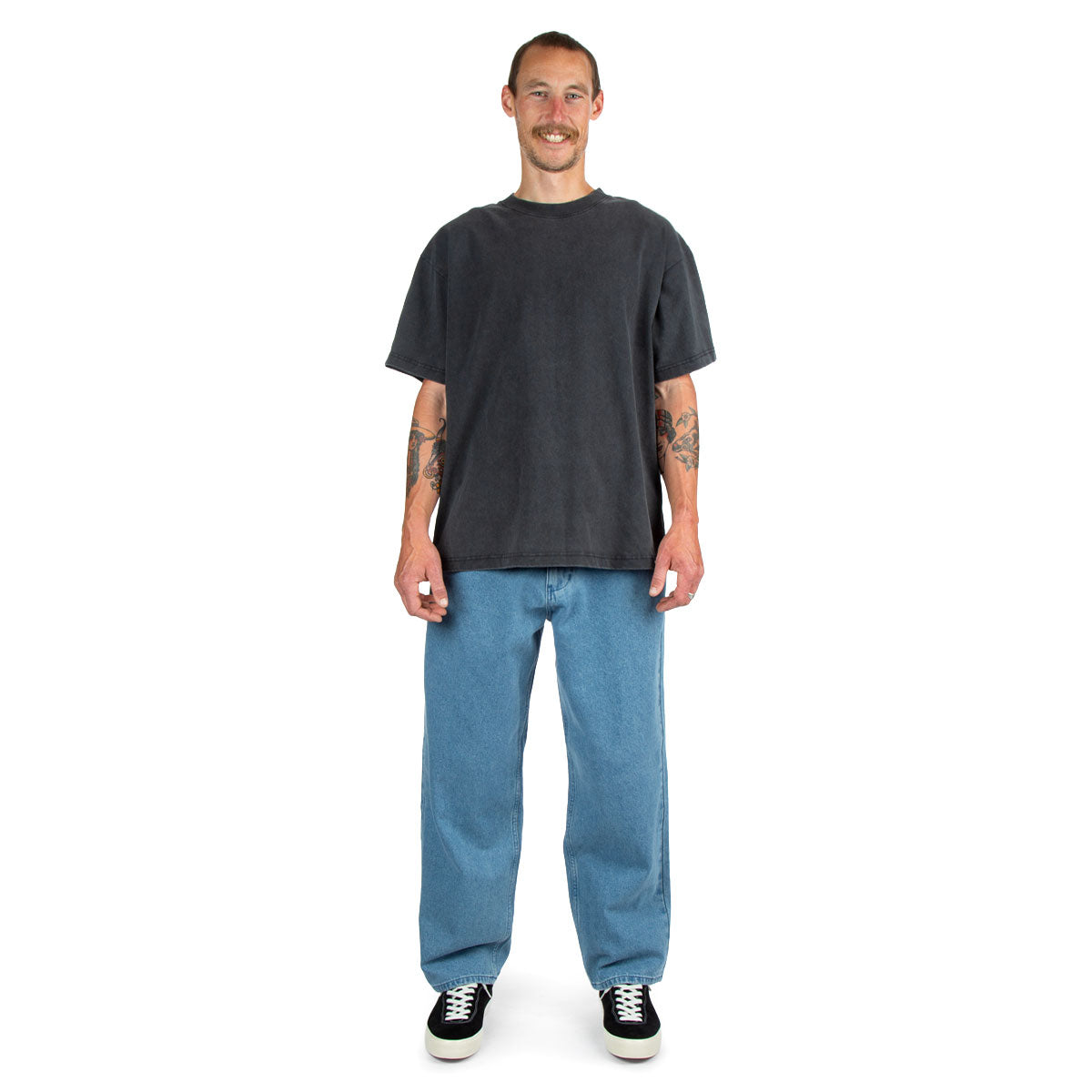 CCS Baggy Straight Denim Jeans - Rinsed Blue image 4