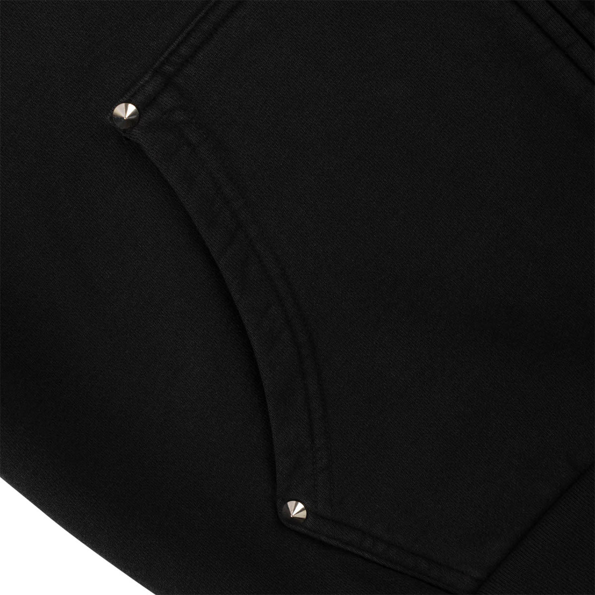 Welcome Grapple Crop Stud Zip Hoodie - Black image 3